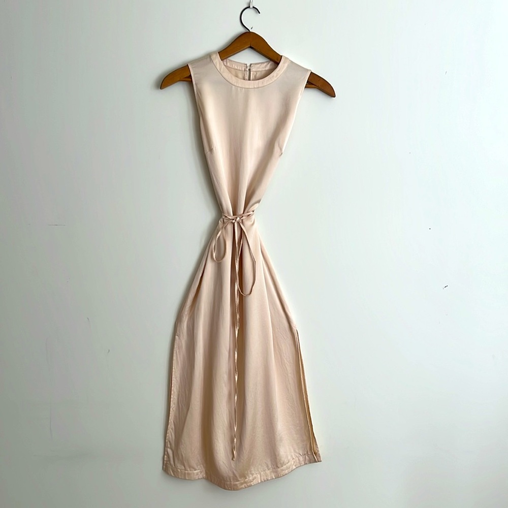 Vintage Blush Silk Slip Dress